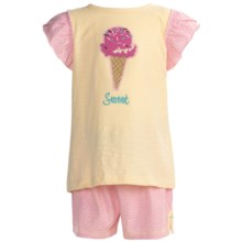 Hatley Shirt and Short Play Set - 2-Piece, Short Sleeve (For Kids) in Candy "Sweet" - Closeouts