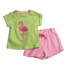 Hatley T-Shirt and Shorts Set- 2-Piece (For Infants) in Flamingos - Closeouts