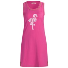 Hatley Tank Beach Cover-Up - Stretch Cotton, Sleeveless (For Women) in Flamingos - Closeouts