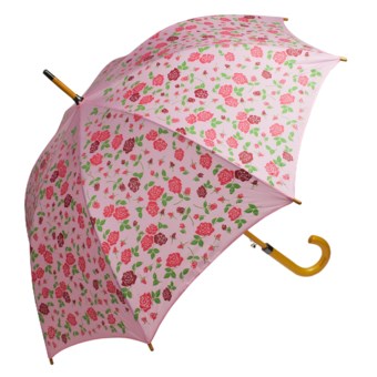 Hatley Umbrella - Wood Handle and Tip in Rosy Afternoon