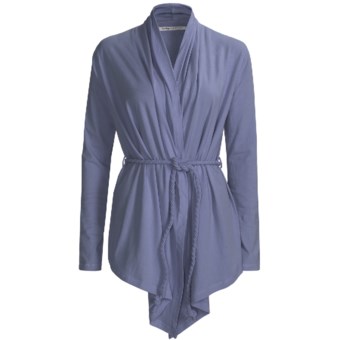 Hatley Wrap Cover-Up - Long Sleeve (For Women) in Soft Navy