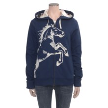 Hatley Zip-Up Hoodie Sweatshirt (For Women) in Starry Night Horses - Closeouts
