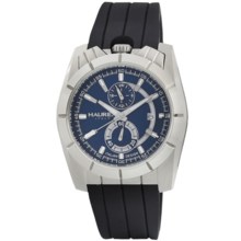 Haurex Chronograph Watch - Rubber Band (For Men) in Blue/Black - Closeouts