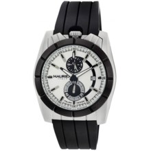 Haurex Chronograph Watch - Rubber Strap (For Men) in White/Black - Closeouts