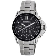 Haurex Talento-R Chronograph Watch - Stainless Steel in Black/Stainless Steel - Closeouts