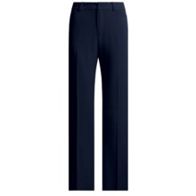 Hawksley & Wight Worsted Wool Pants - Flat Front (For Women) in Navy - Closeouts