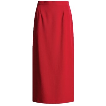 Hawksley & Wight Worsted Wool Slim Dress Skirt (For Women) in Red