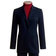 Hawksley & Wight Worsted Woolmark® Wool Jacket - 3-Button (For Women) in Navy - Closeouts