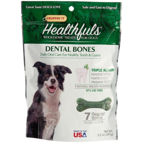 UPC 076158084087 product image for Healthfuls Dental Dog Bones - Large, 7-Count | upcitemdb.com