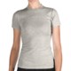 Heathered Crew Neck T-Shirt - Cotton, Short Sleeve (For Women)