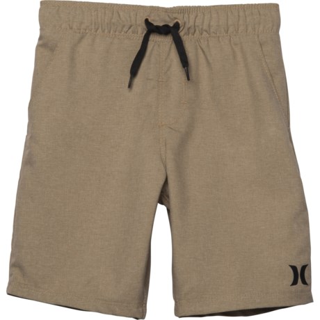 Hurley Heathered Hybrid Pull-On Shorts (For Little Boys) - KHAKI (6 )