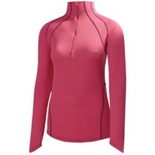 Helly Hansen Pace Shirt - UPF 30+, Zip Neck, Long Sleeve (For Women) in Begonia - Closeouts