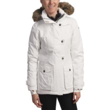 Helly Hansen Plenty Jacket - Insulated, Faux-Fur Trim  (For Women) in Bright Whit - Closeouts