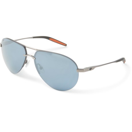 Costa Helo Mirrored Sunglasses - Polarized 580P Lenses (For Men) - MATTE SILVER/SILVER ( )