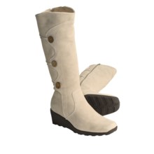 Henri Pierre by Bastien Elody Suede Boots - Wool Lined (For Women) in Natural - Closeouts