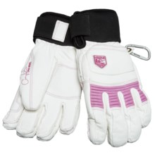 Hestra Anja Parson Ski Gloves - Leather (For Women) in Off White/Pink - Closeouts
