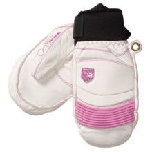 Hestra Anja Parson Ski Mittens - Waterproof Insulated (For Women) in Off White/Cerise - Closeouts