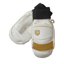 Hestra Anja Parson Ski Mittens - Waterproof Insulated (For Women) in Off White/Natural Brown - Closeouts