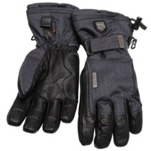Hestra Classic Czone Ski Gloves - Waterproof, Insulated, Leather (For Men) in Charcoal/Black - Closeouts