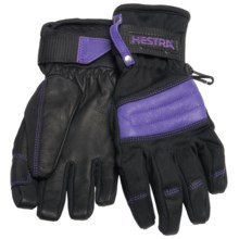 Hestra Hiker Ski Gloves - Windstopper® (For Men and Women) in Black/Plum - Closeouts
