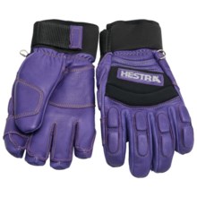 Hestra Vertical Cut Freeride Ski Gloves - Insulated, Leather (For Men) in Plum - Closeouts