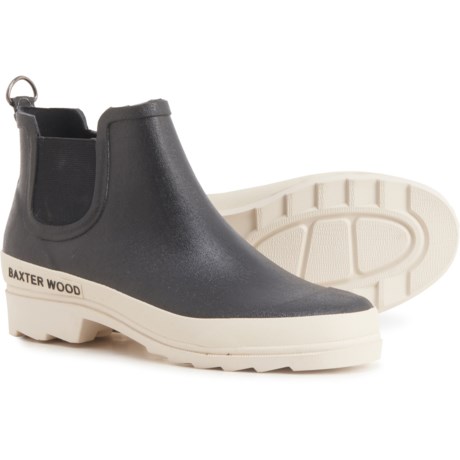 BAXTER WOOD Hevea Chelsea Rain Boots - Waterproof (For Women) - WHITE/BLACK (10 )