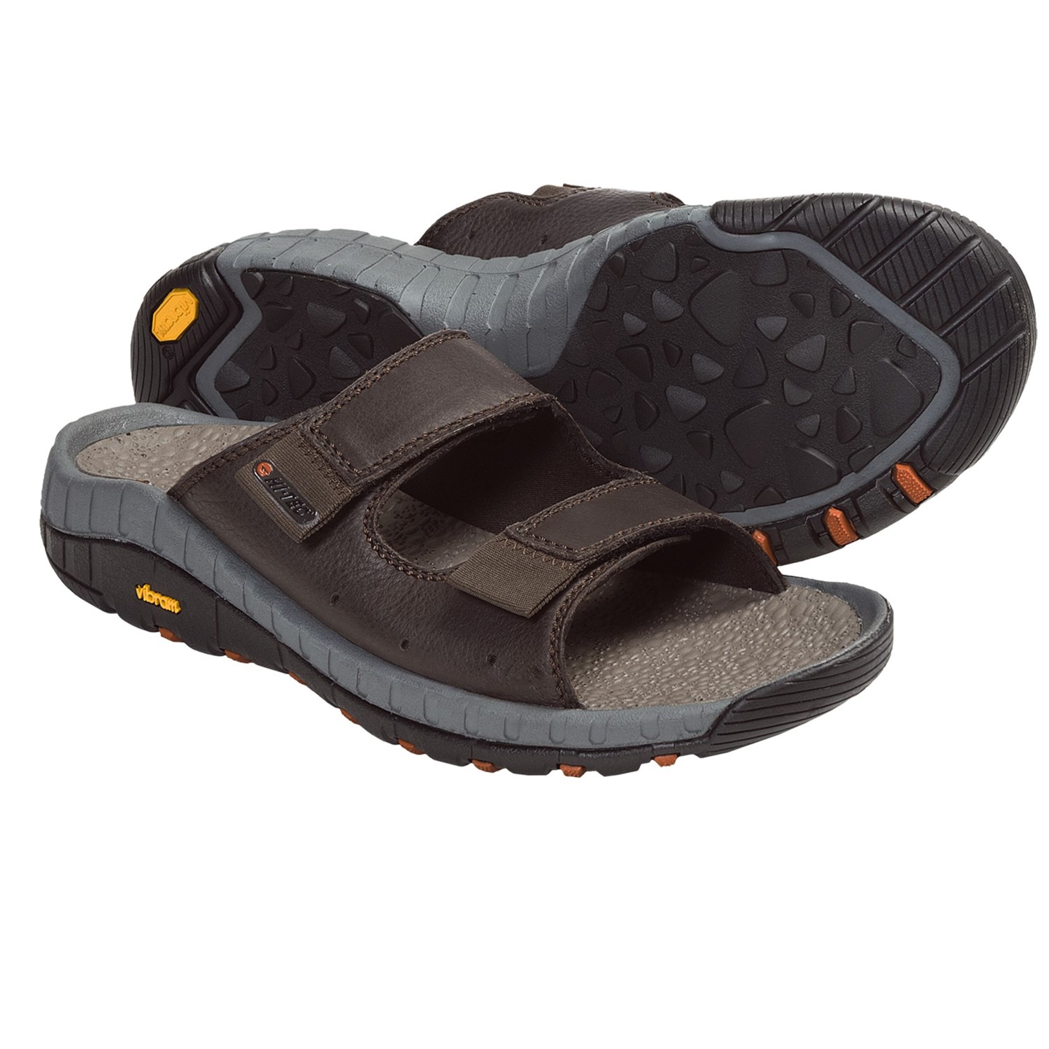 ... Tec Sierra Canyon Slide Sandals - Leather (For Men) in Dark Chocolate