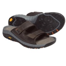Hi-Tec Sierra Canyon Slide Sandals - Leather (For Men) in Dark ...