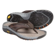 Hi-Tec Sierra Canyon Thong Sandals - Leather (For Men) in Dark Chocolate - Closeouts