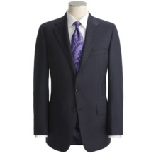 Hickey Freeman Beaded Contrast Stripe Suit - Lindsey Model, Worsted Wool (For Men) in Navy/Lavender - Closeouts