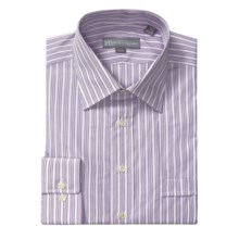 Hickey Freeman Border Stripe Dress Shirt - Cotton, Long Sleeve (For Men) in Lavender - Closeouts