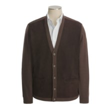 Hickey Freeman Cardigan Sweater - Merino Wool-Suede (For Men) in Brown - Closeouts