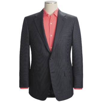 Hickey Freeman Check Sport Coat - Silk-Wool (For Men) in Navy