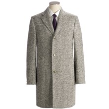 Hickey Freeman Chevron Top Coat - Wool (For Men) in Dark Taupe - Closeouts
