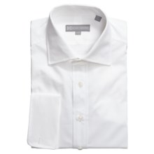 Hickey Freeman Cotton Broadcloth Dress Shirt - French Cuffs, Long Sleeve (For Men) in White - Closeouts