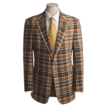 Hickey Freeman Gold Plaid Sport Coat - Cotton (For Men) in Gold - Closeouts