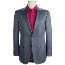 Hickey Freeman Herringbone Sport Coat - Wool-Silk-Linen (For Men) in Med Blue - Closeouts