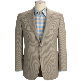 Hickey Freeman Houndstooth Sport Coat - Linen-Wool (For Men) in Med Brown
