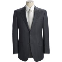 Hickey Freeman Multi-Beaded Stripe Suit - Worsted Wool (For Men) in Charcoal/Blue - Closeouts