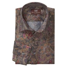 Hickey Freeman Paisley Sport Shirt - French Front, Long Sleeve (For Men) in Harvest - Closeouts