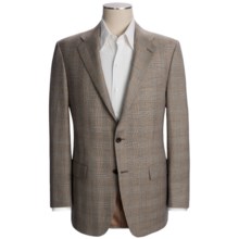 Hickey Freeman Plaid Sport Coat - Worsted Wool-Linen (For Men) in Med Brown - Closeouts