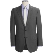 Hickey Freeman Slim Jim Beaded Stripe Suit - Worsted Wool (For Men) in Charcoal - Closeouts