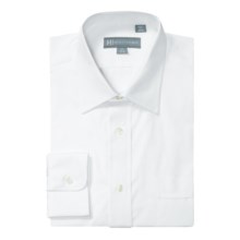 Hickey Freeman Solid Broadcloth Dress Shirt - Long Sleeve (For Men) in White - Closeouts