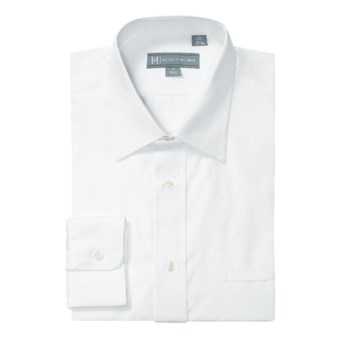 Hickey Freeman Solid Broadcloth Dress Shirt - Long Sleeve (For Men) in White