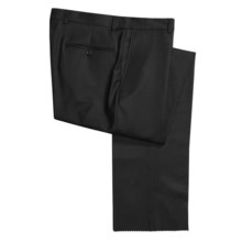 Hickey Freeman Touch Finish Dress Pants - Wool, Flat Front (For Men) in Black - Closeouts