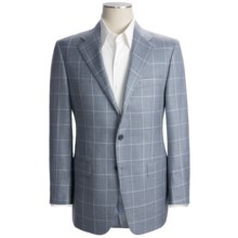 Hickey Freeman Windowpane Sport Coat - Wool-Silk-Linen (For Men) in Steel Blue - Closeouts