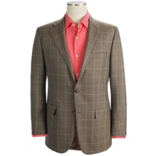 Hickey Freeman Windowpane Sport Coat - Worsted Wool (For Men) in Mocha - Closeouts