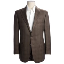 Hickey Freeman Windowpane Sport Coat - Worsted Wool-Linen (For Men) in Med Brown - Closeouts