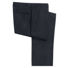 Hickey Freeman Wool Gabardine Dress Pants - Flat Front (For Men) in Navy - Closeouts