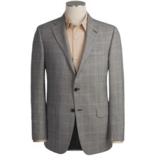 Hickey Freeman Worsted Wool Sport Coat - Windowpane (For Men) in Grey/Tan - Closeouts